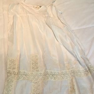 White lace midi dress